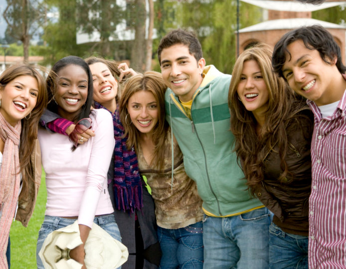 group of teen people
