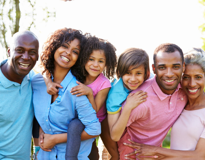 family smiling